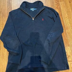Navy Polo Quarter Zip Sweater